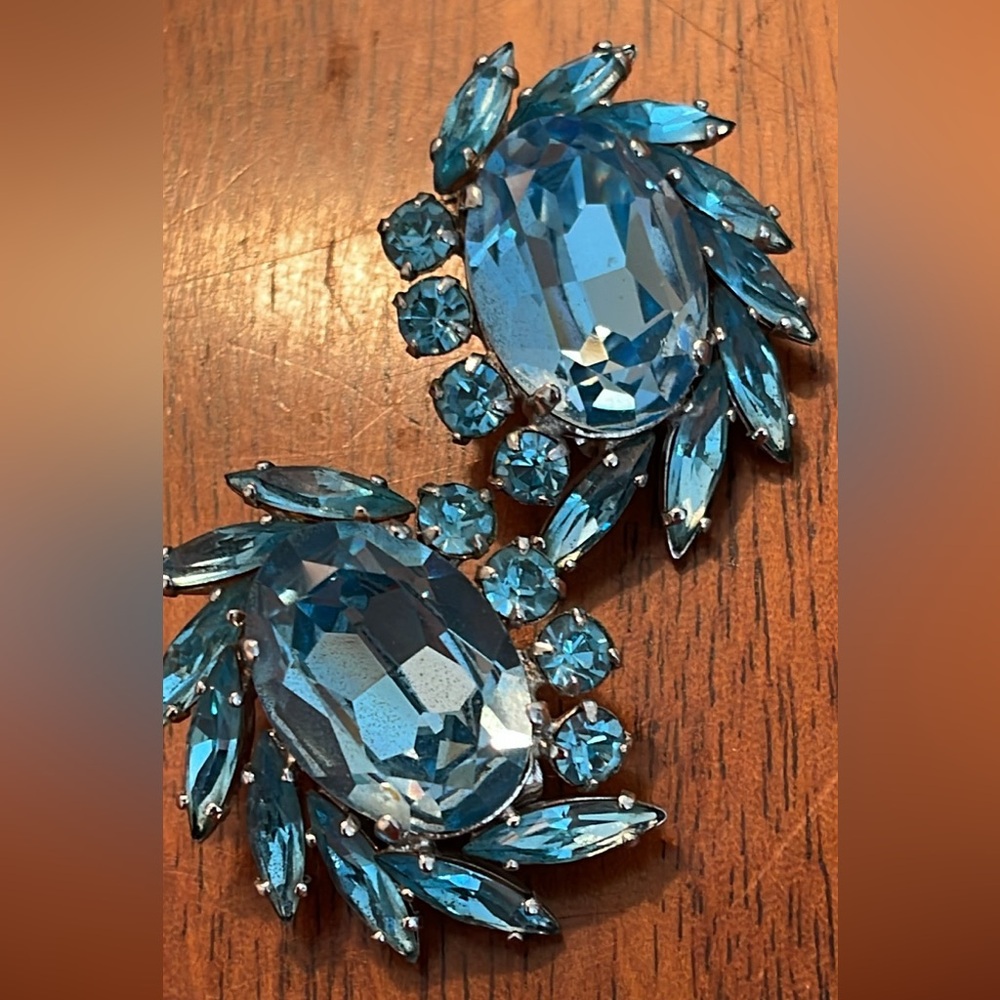 Sherman Blue 60’s Earrings